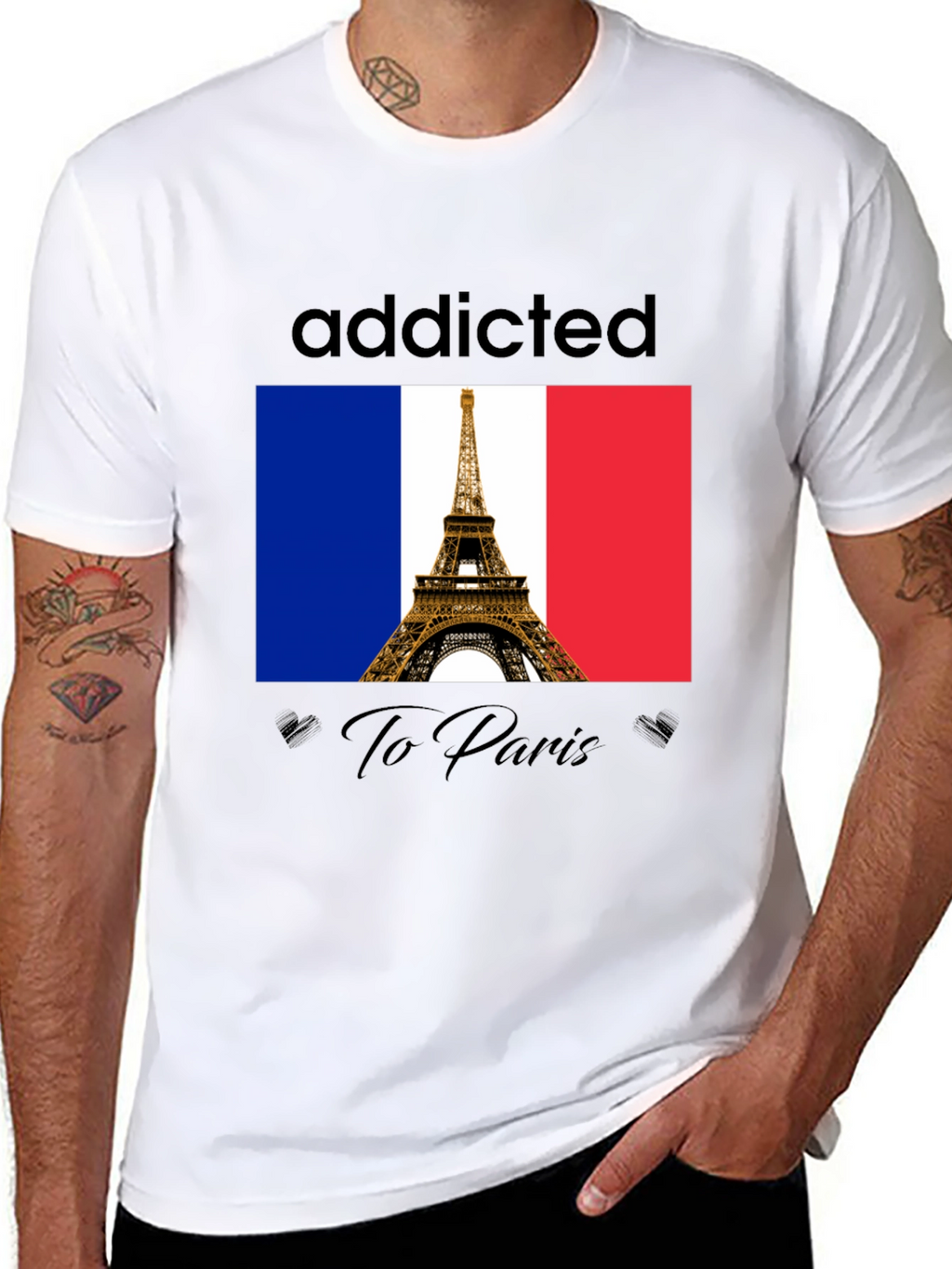 Addicted to Paris T-Shirt - Eiffel Tower Graphic Tee