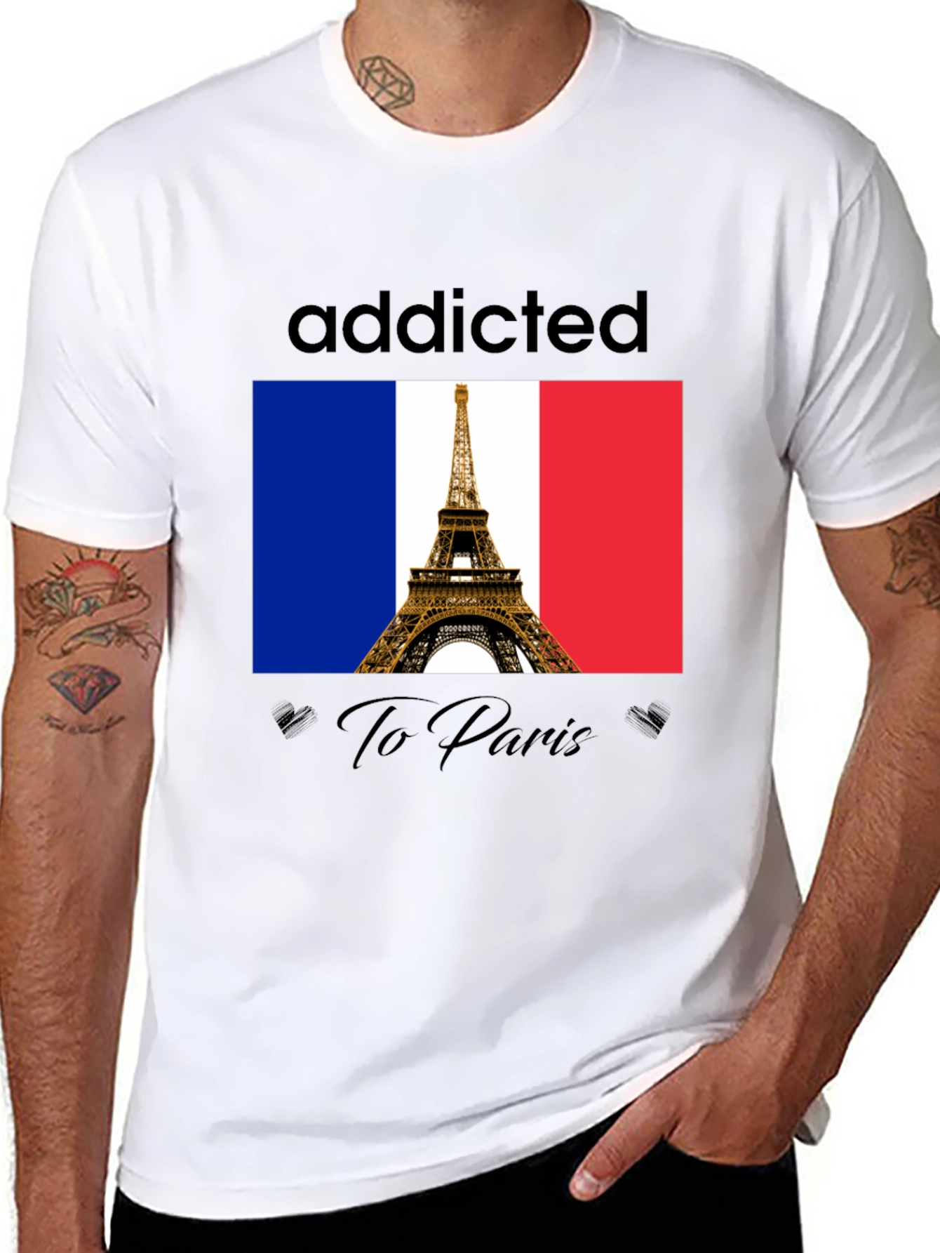 Addicted to Paris T-Shirt - Eiffel Tower Graphic Tee