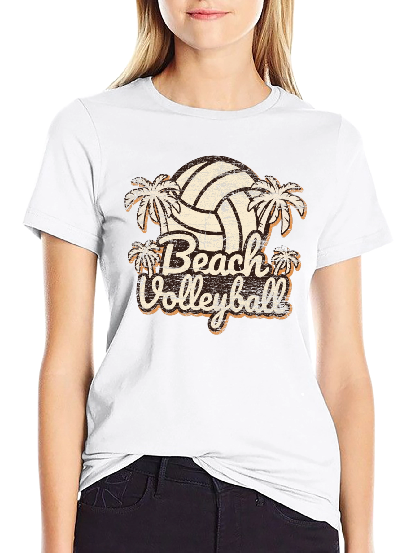 Beach Volleyball Graphic T-Shirt