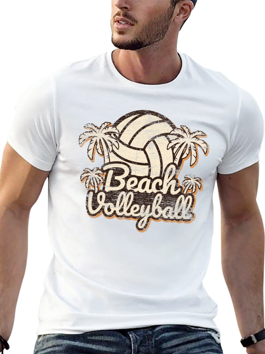 Beach Volleyball Graphic T-Shirt