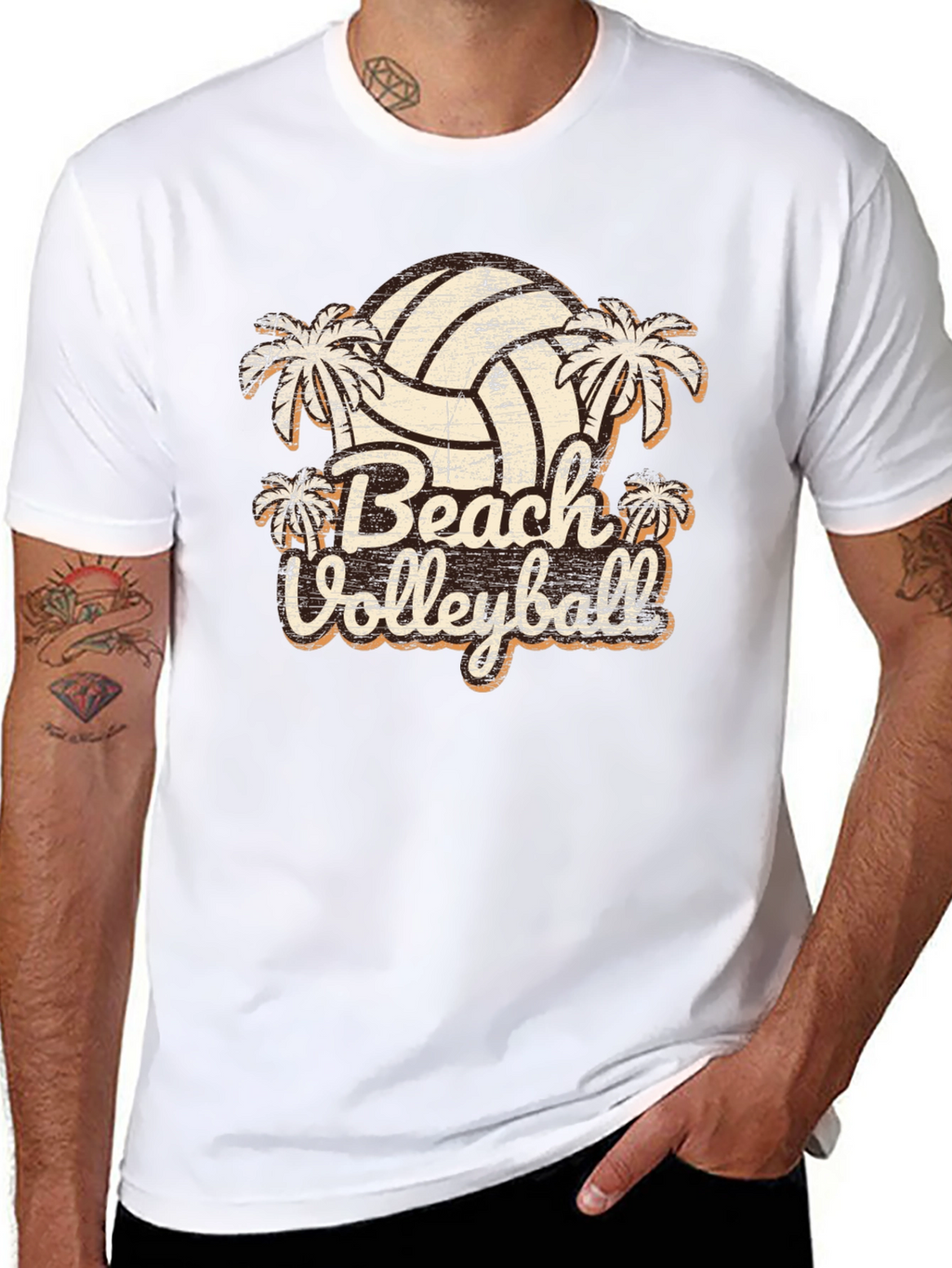 Beach Volleyball Graphic T-Shirt