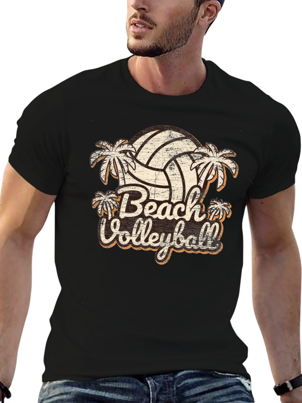 Beach Volleyball Graphic T-Shirt