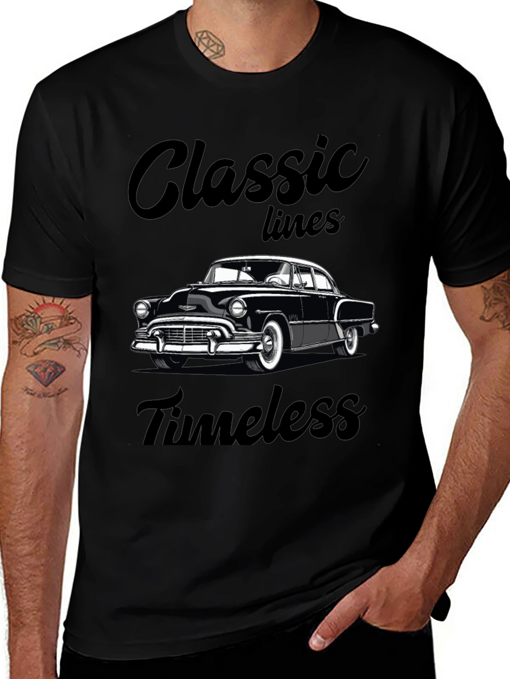 Classic Lines Timeless Car Graphic T-Shirt