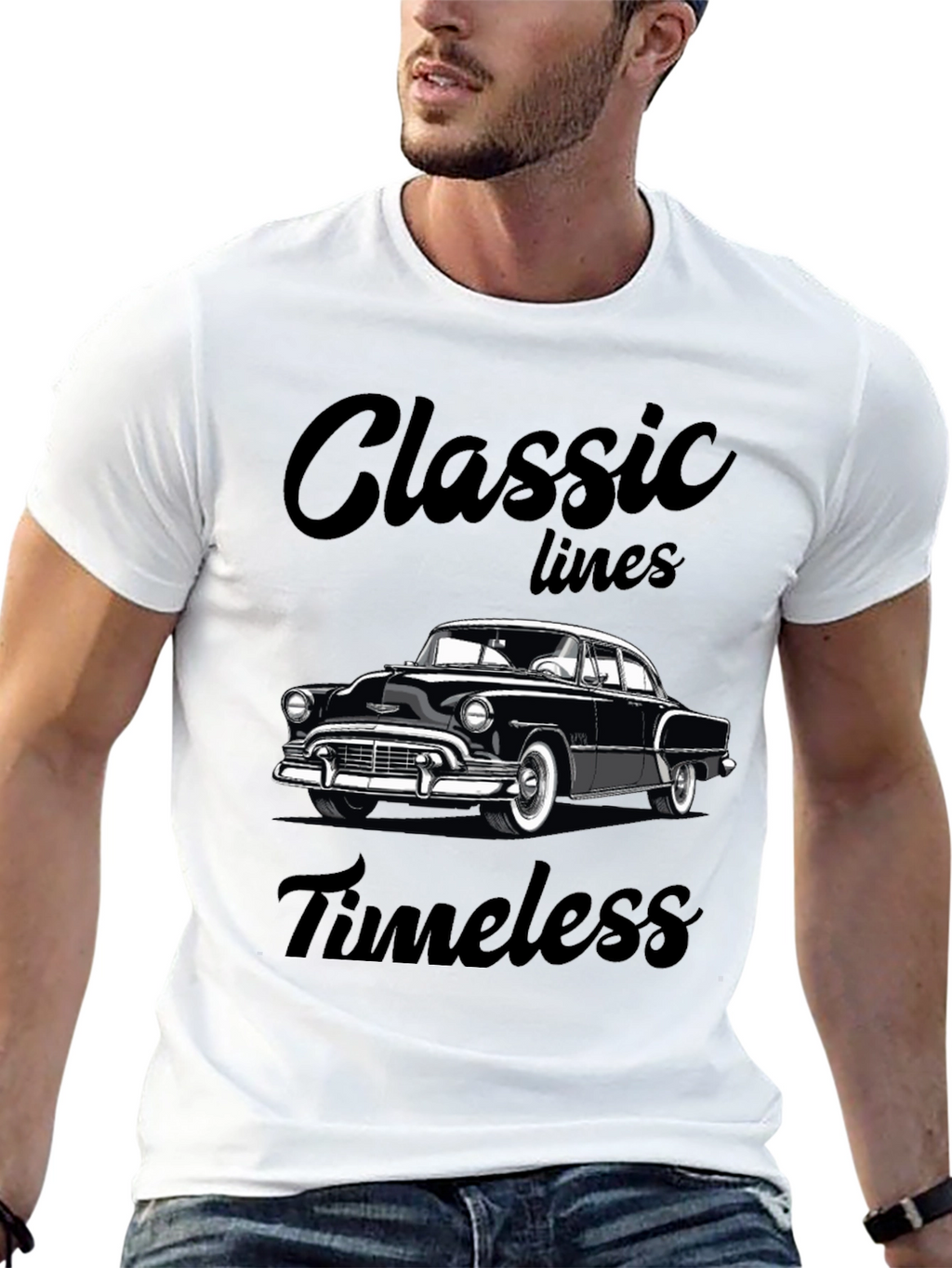 Classic Lines Timeless Car Graphic T-Shirt