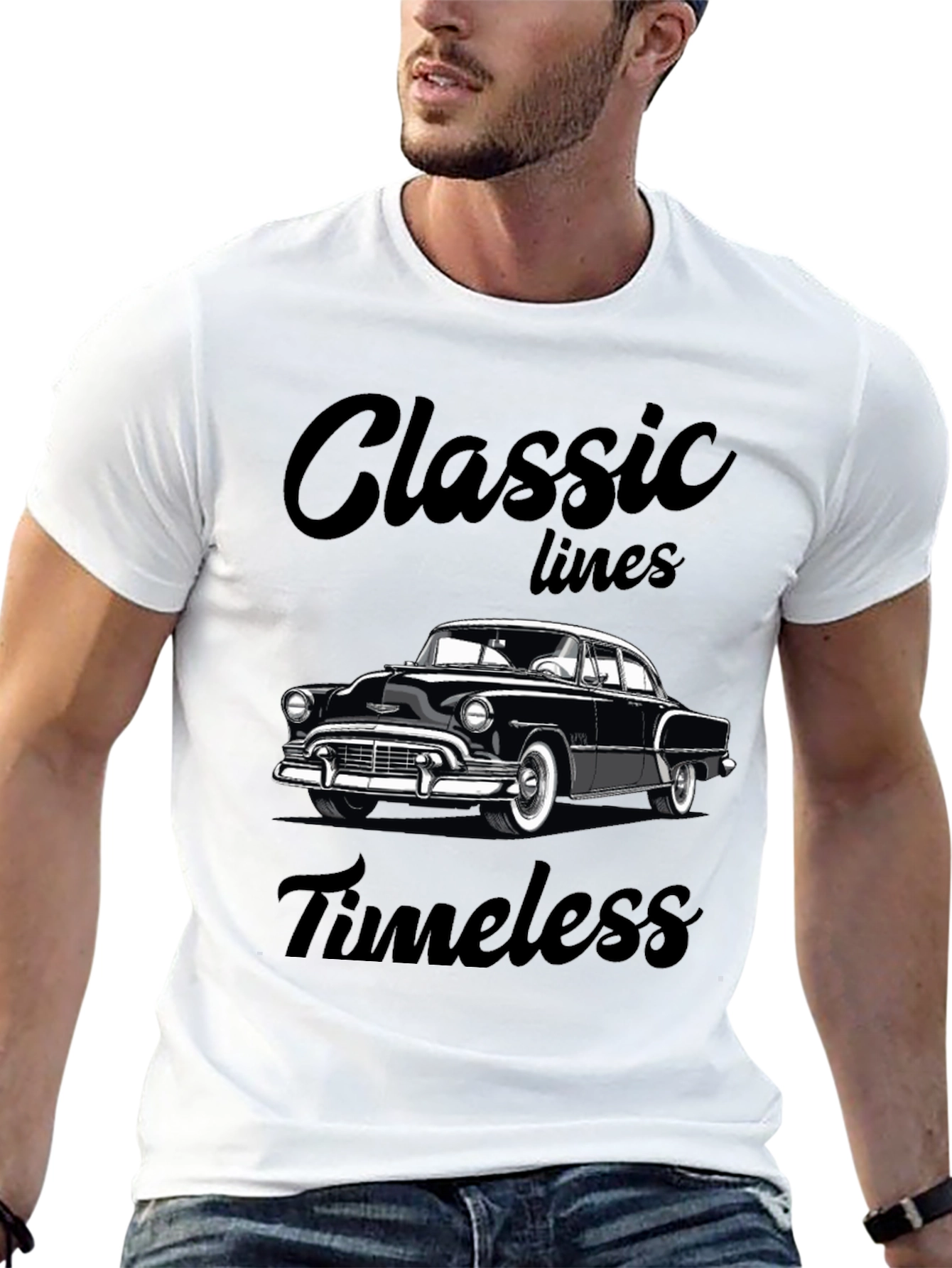 Classic Lines Timeless Car Graphic T-Shirt