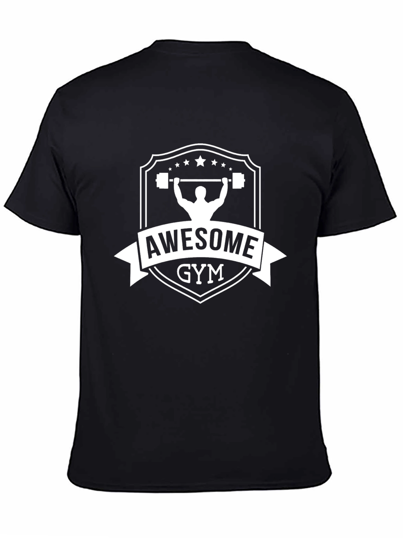 Awesome Gym Black T-Shirt | Weightlifting Apparel