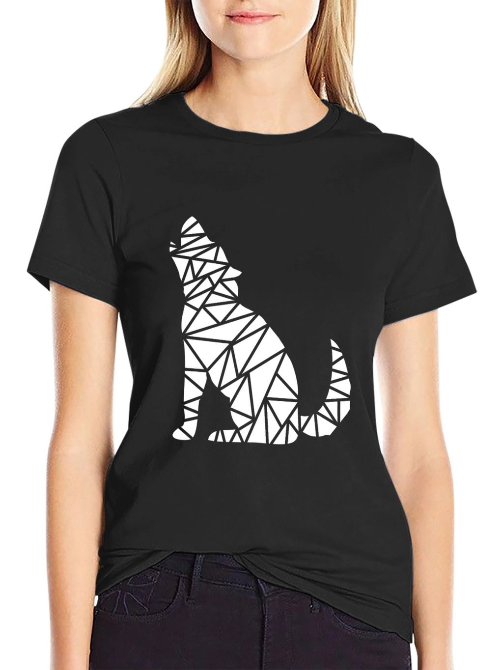 Geometric Wolf Graphic Tee