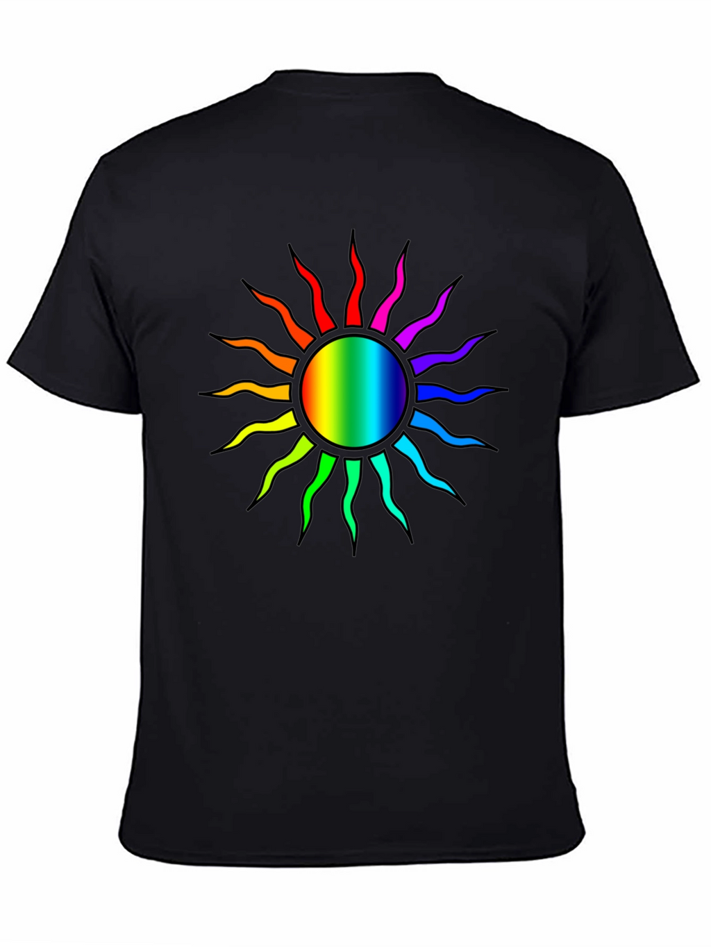 Rainbow Sun Graphic T-Shirt - Stylish Comfort