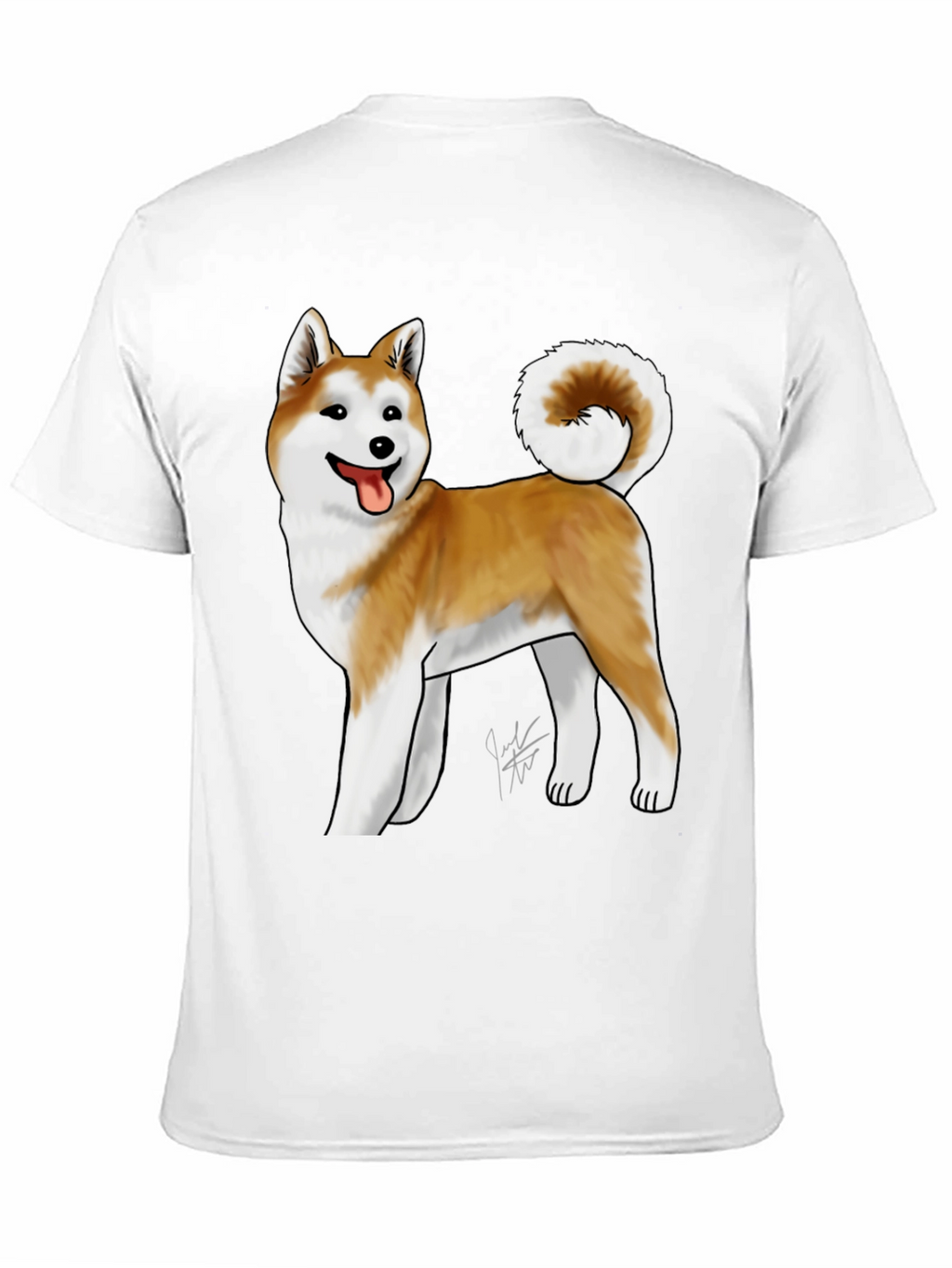Akita Dog Graphic Tee - Black Unisex T-Shirt