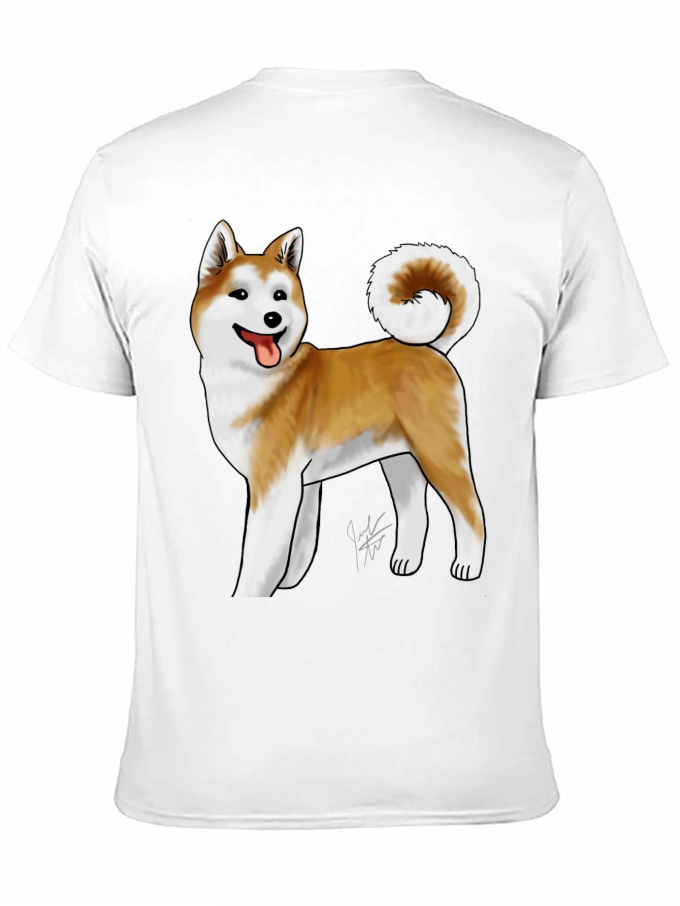 Akita Dog Graphic Tee - Black Unisex T-Shirt