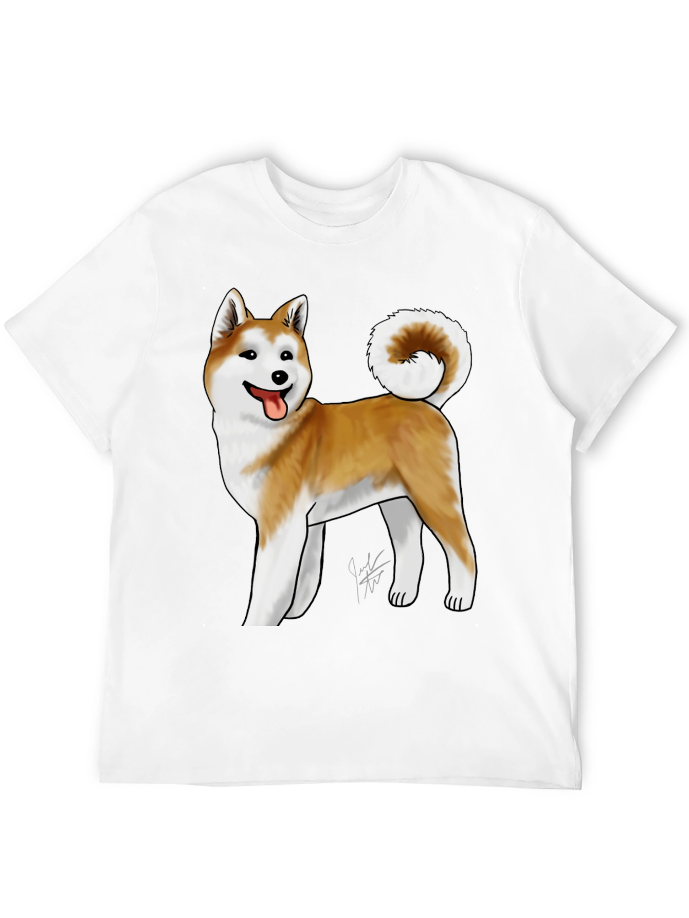 Akita Dog Graphic Tee - Black Unisex T-Shirt