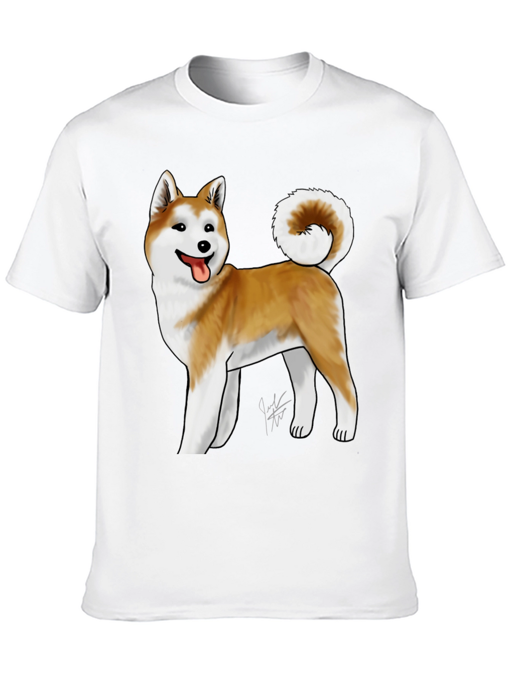 Akita Dog Graphic Tee - Black Unisex T-Shirt