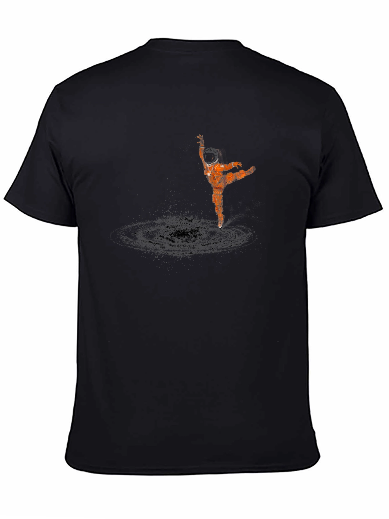 Astronaut Dancer Graphic Tee - Black Cotton T-Shirt