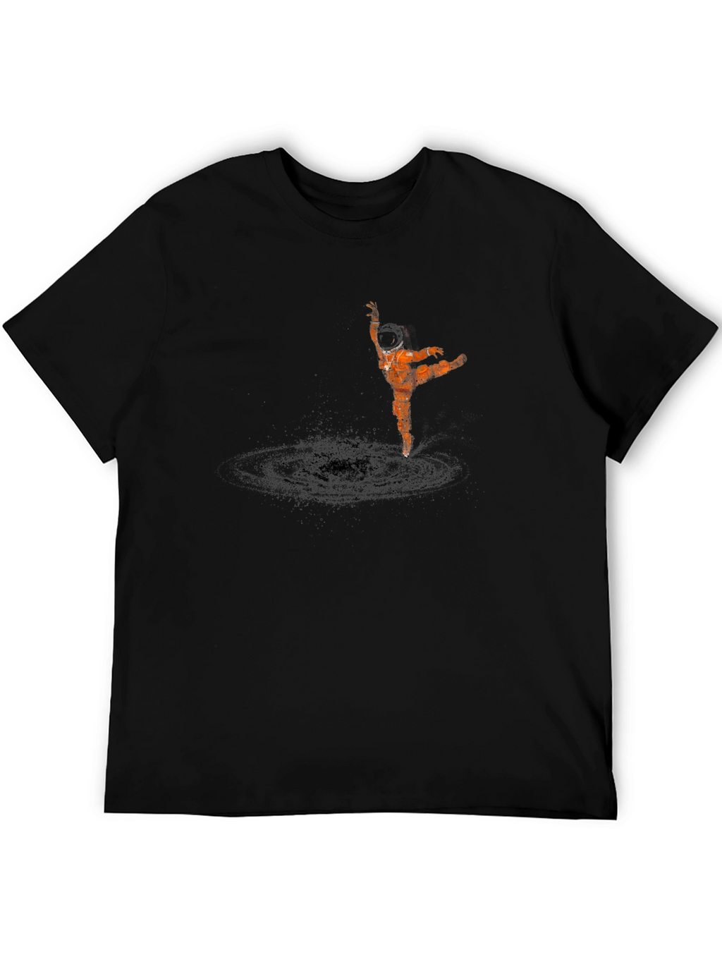 Astronaut Dancer Graphic Tee - Black Cotton T-Shirt