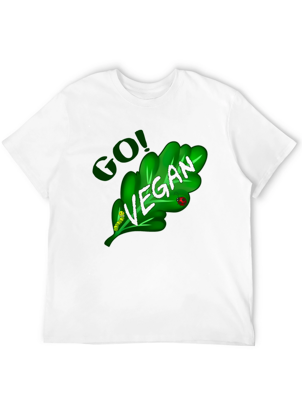 Go Vegan T-Shirt - Leaf Design