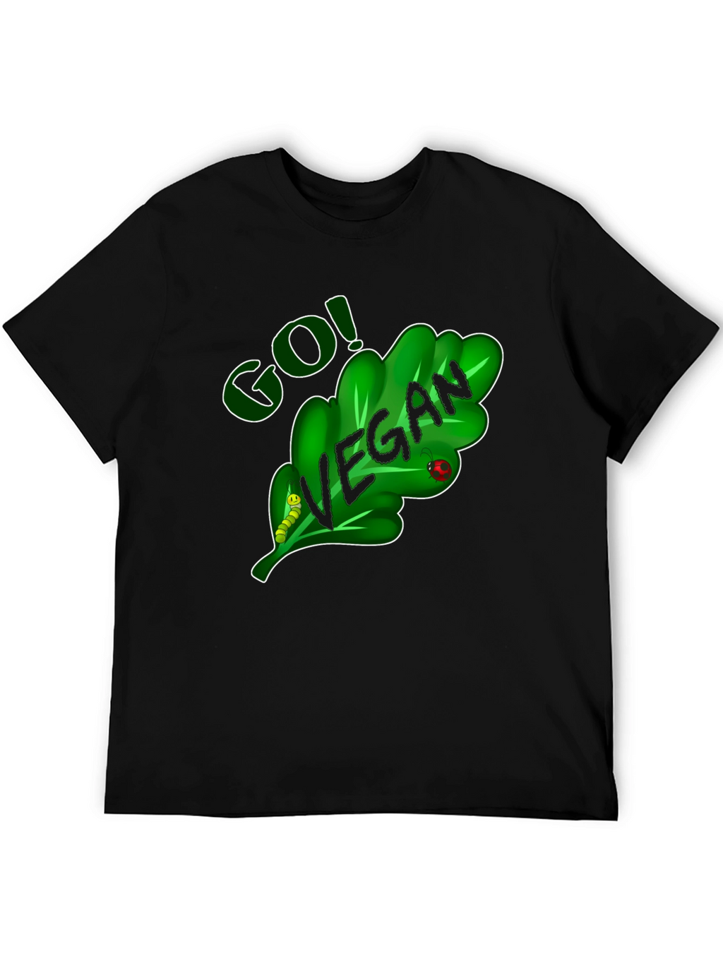 Go Vegan T-Shirt - Leaf Design