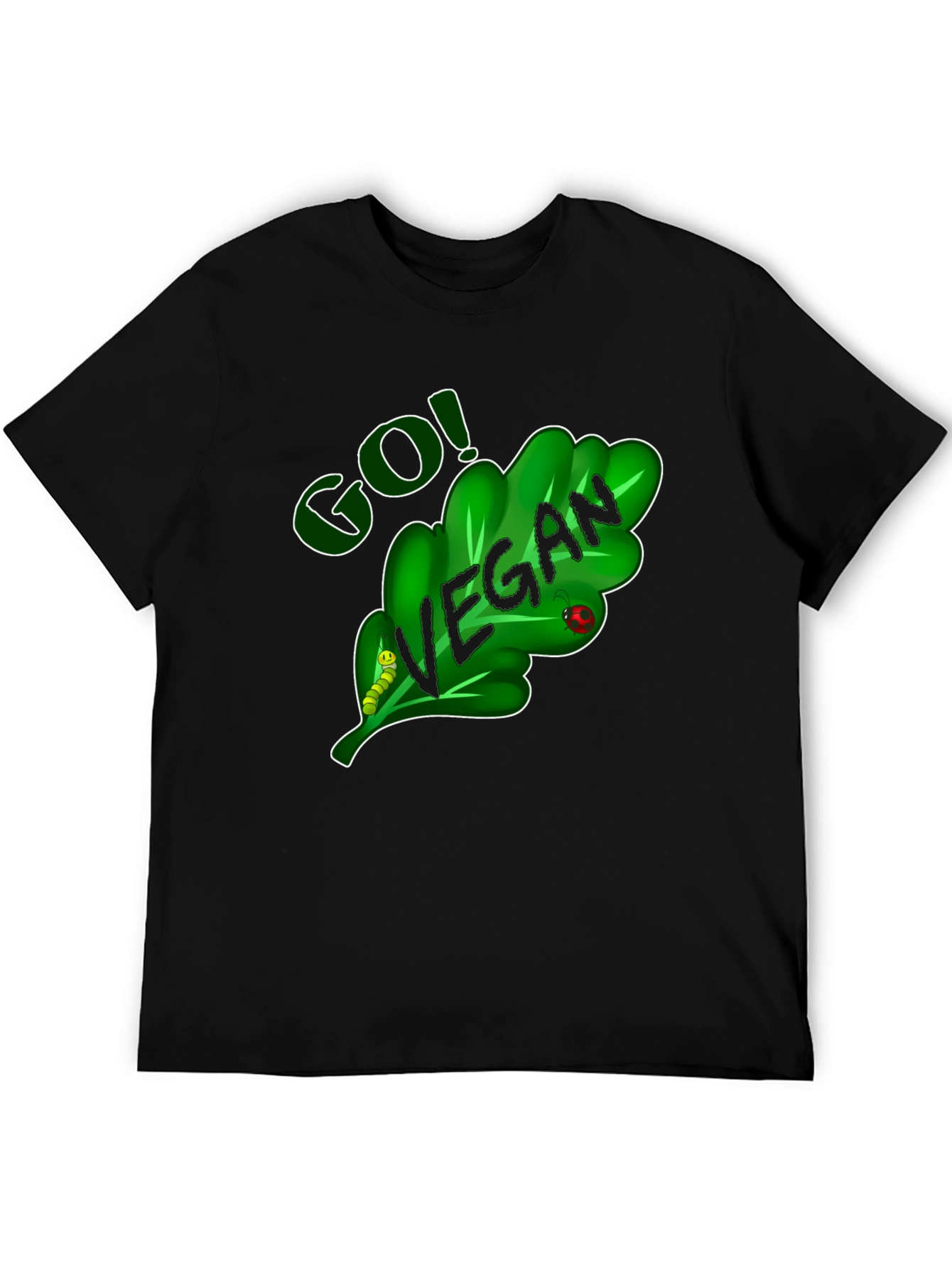 Go Vegan T-Shirt - Leaf Design
