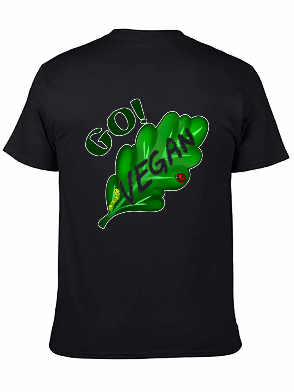 Go Vegan T-Shirt - Leaf Design
