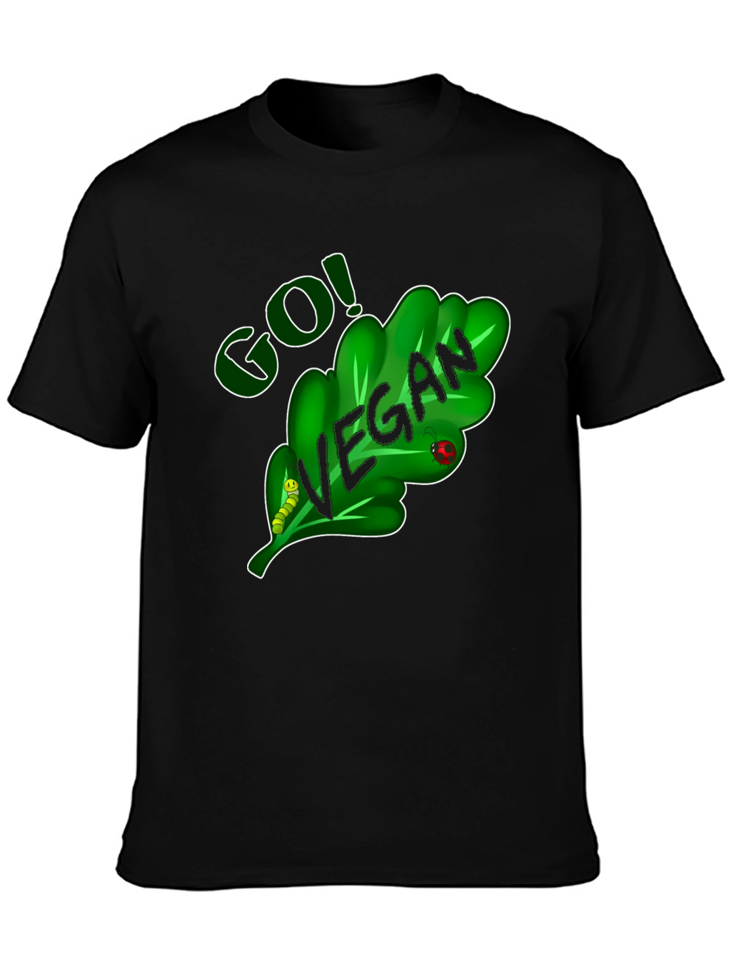 Go Vegan T-Shirt - Leaf Design