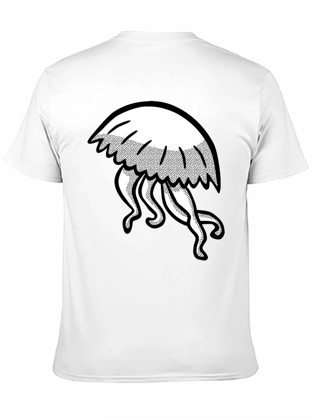 Jellyfish Graphic Tee - Black Cotton Casual Wear