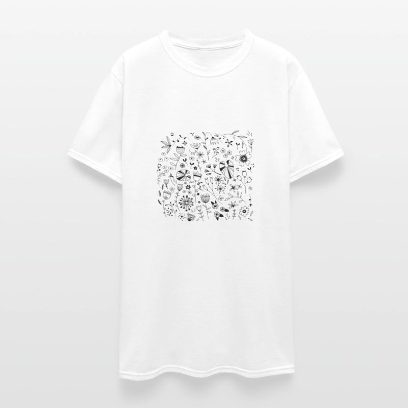 Etched Flower Drawings