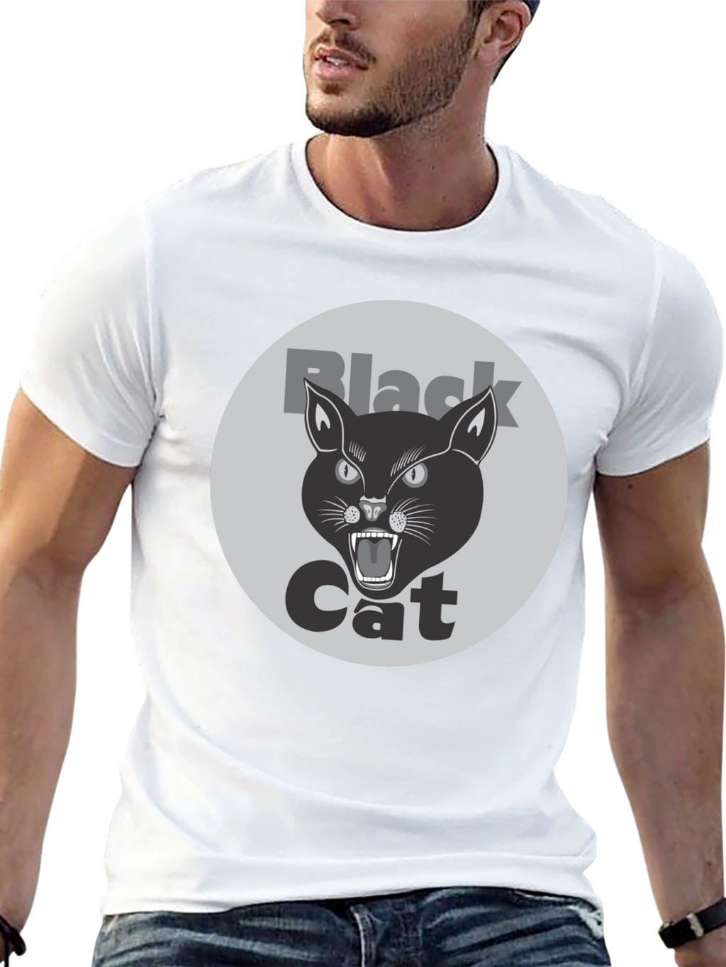 Black Cat Graphic T-Shirt