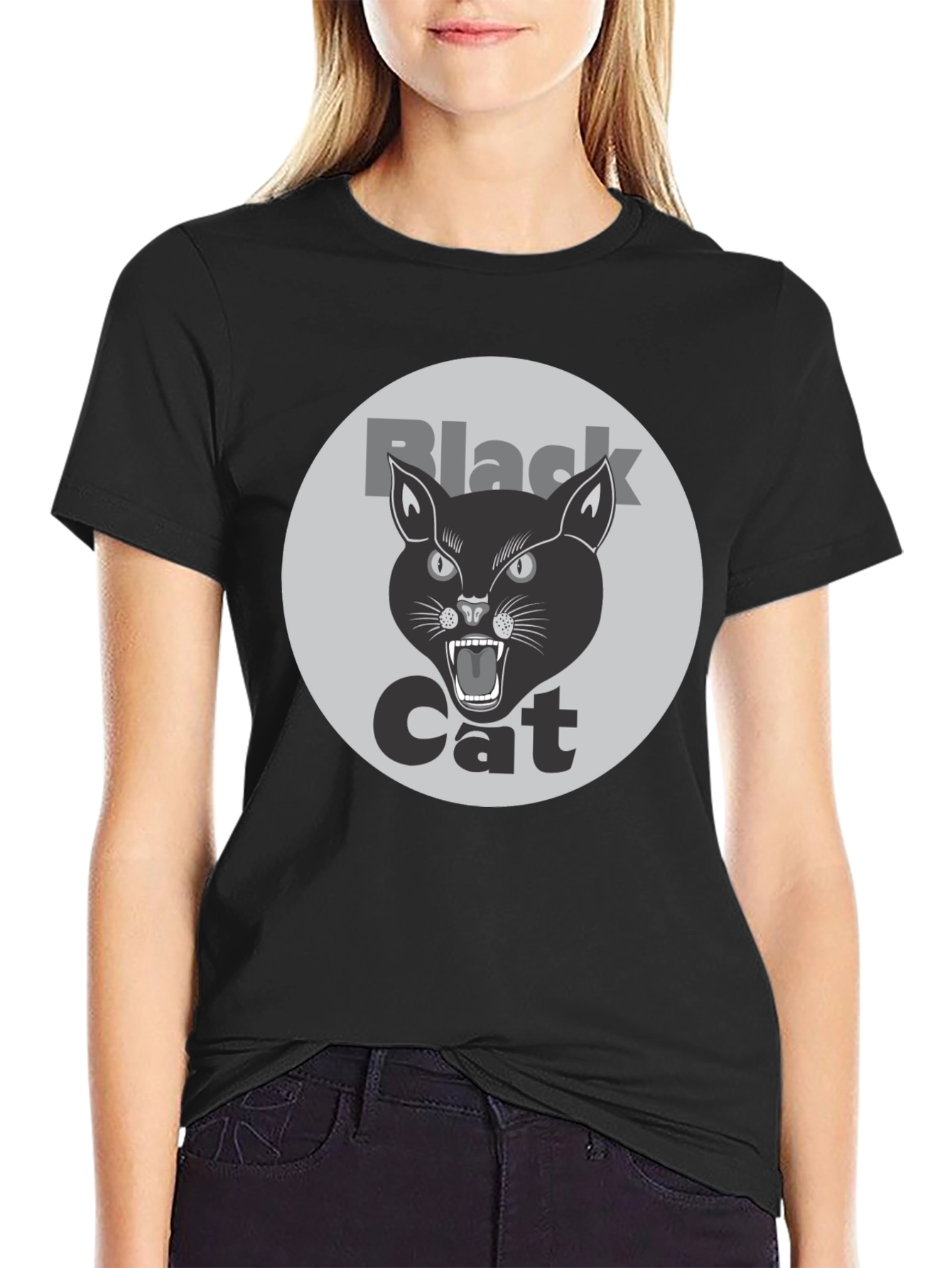 Black Cat Graphic T-Shirt