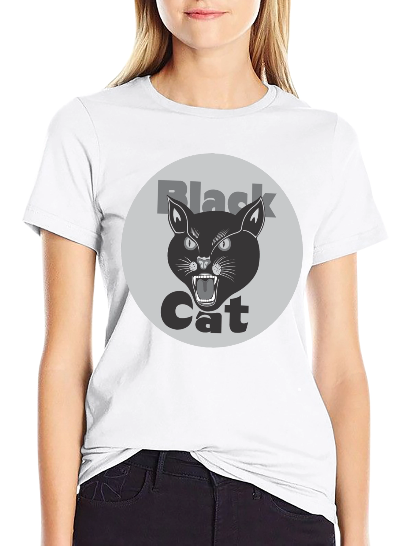 Black Cat Graphic T-Shirt