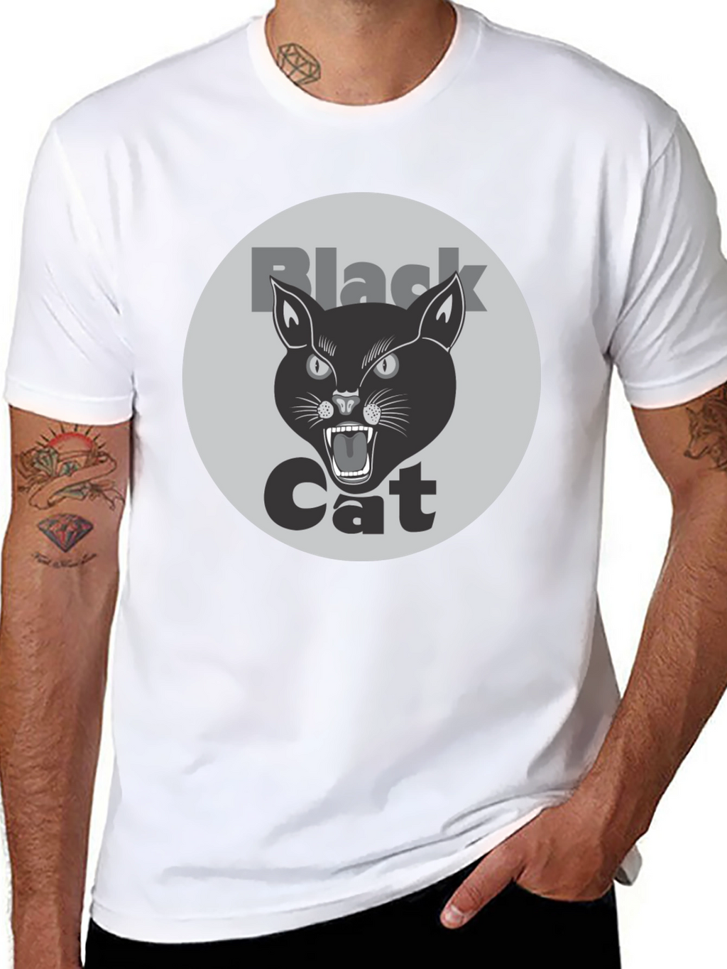 Black Cat Graphic T-Shirt
