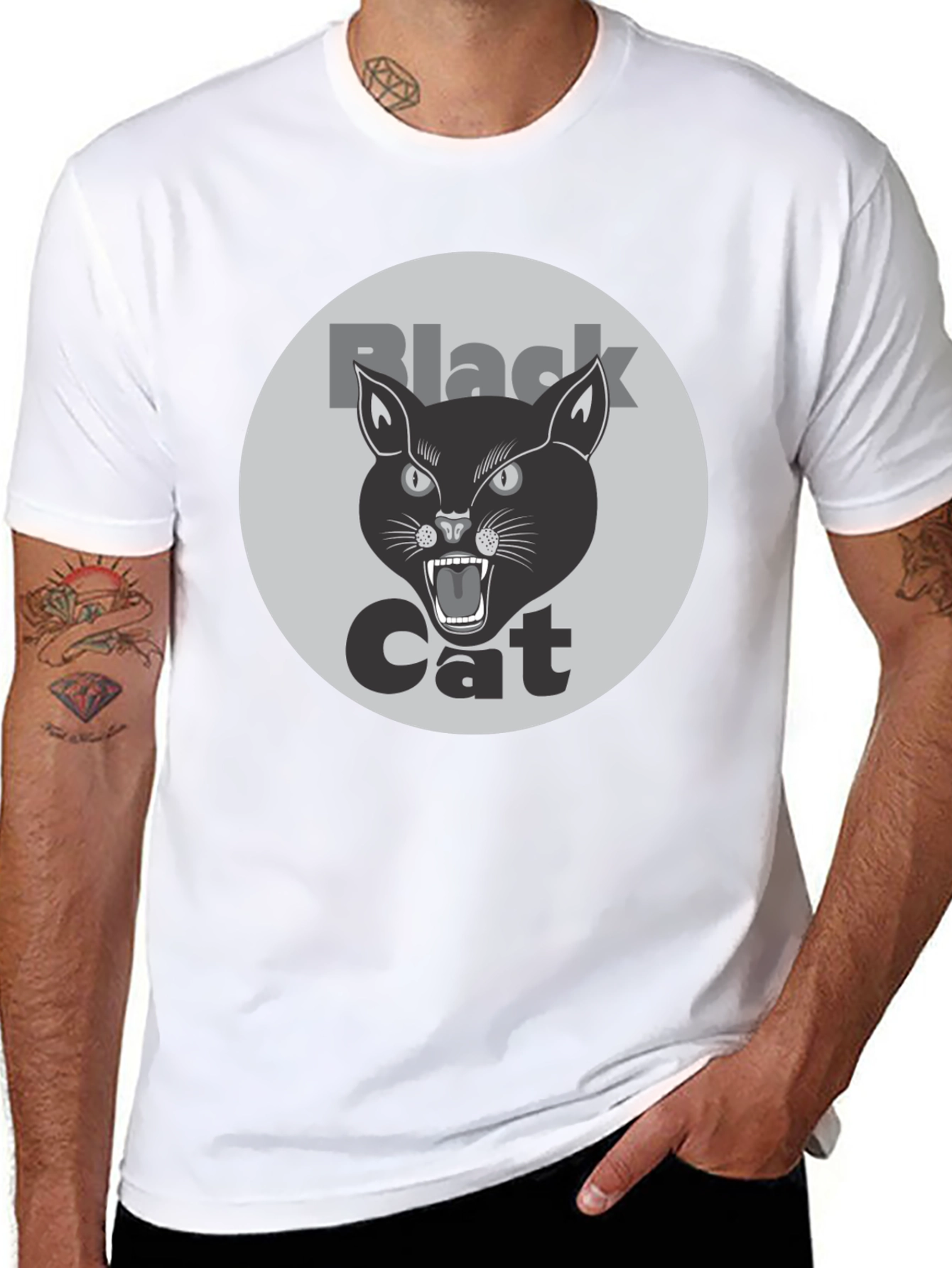 Black Cat Graphic T-Shirt