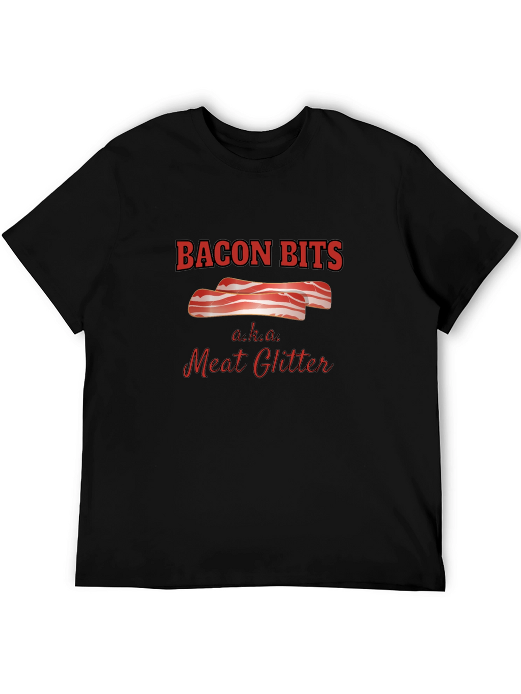Bacon Bits Meat Glitter Graphic Tee