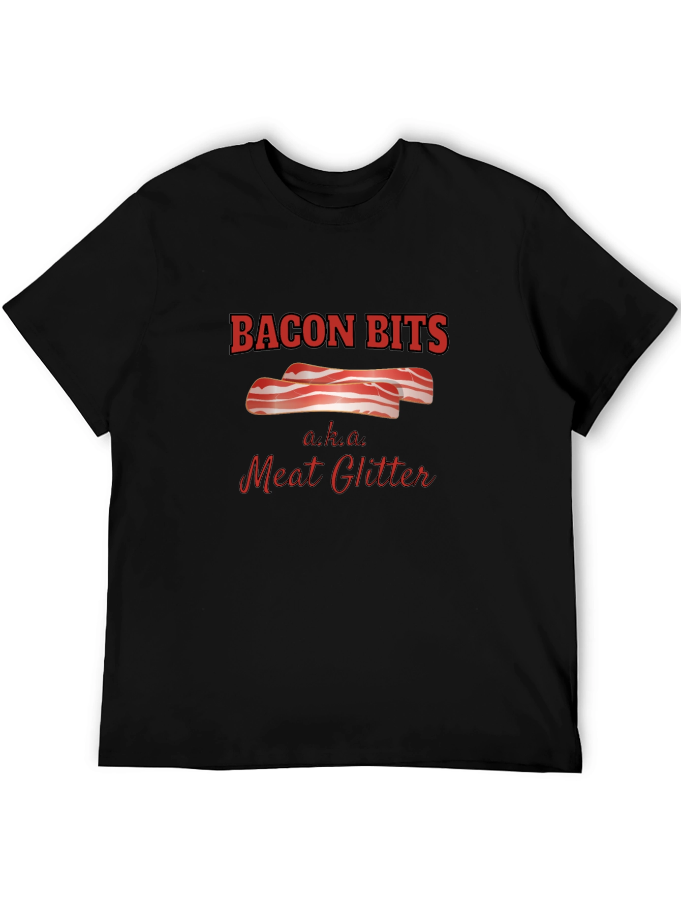 Bacon Bits Meat Glitter Graphic Tee