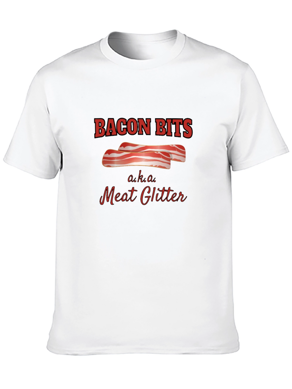 Bacon Bits Meat Glitter Graphic Tee