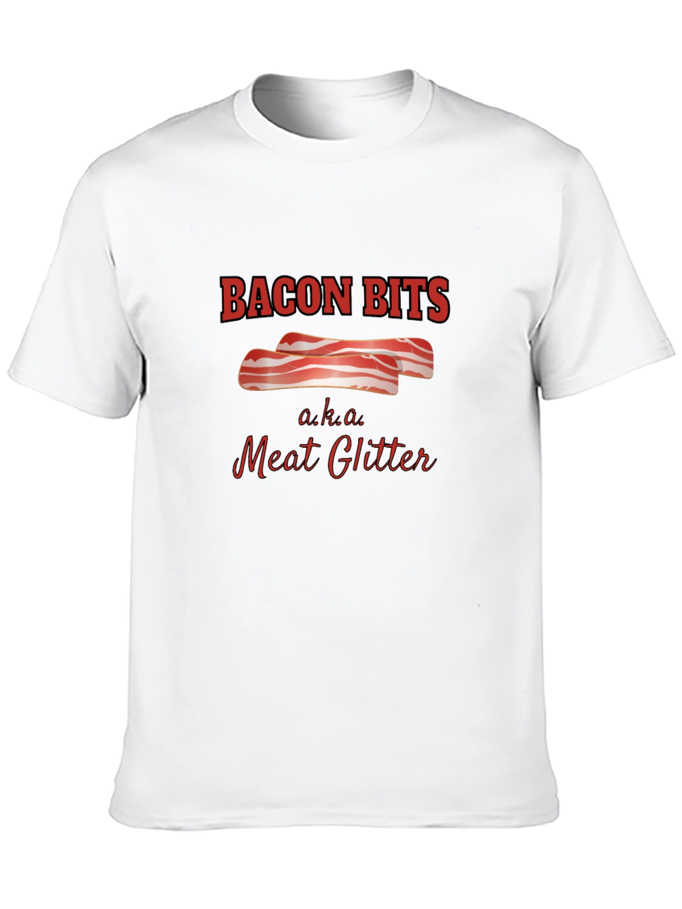 Bacon Bits Meat Glitter Graphic Tee