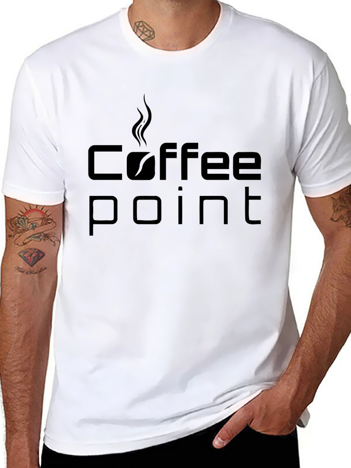 Coffee Point Black Graphic T-Shirt