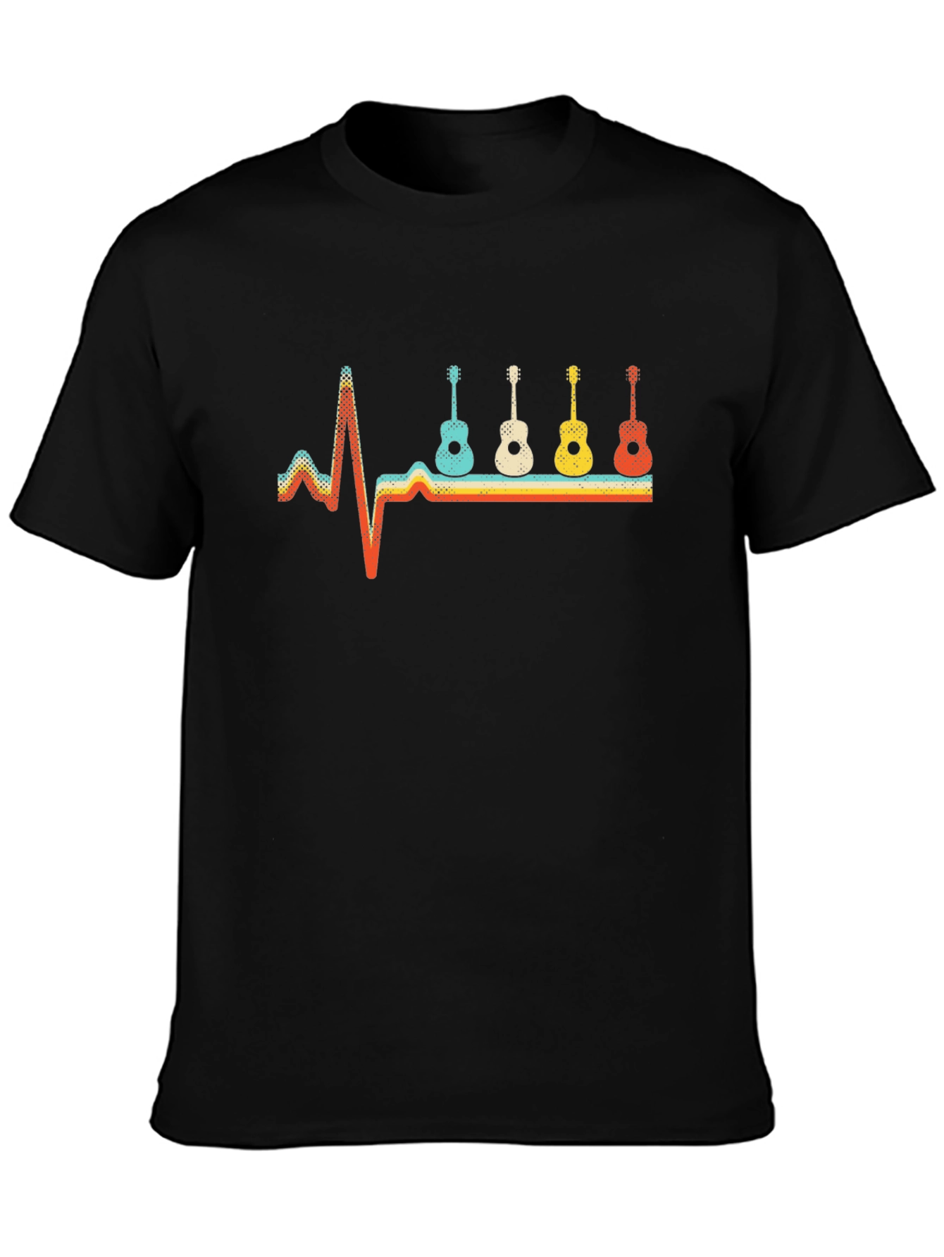 Guitar Heartbeat Graphic Tee - Music Lover Shirt