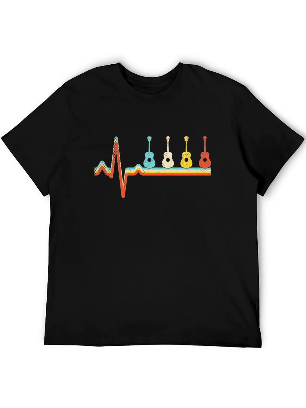 Guitar Heartbeat Graphic Tee - Music Lover Shirt