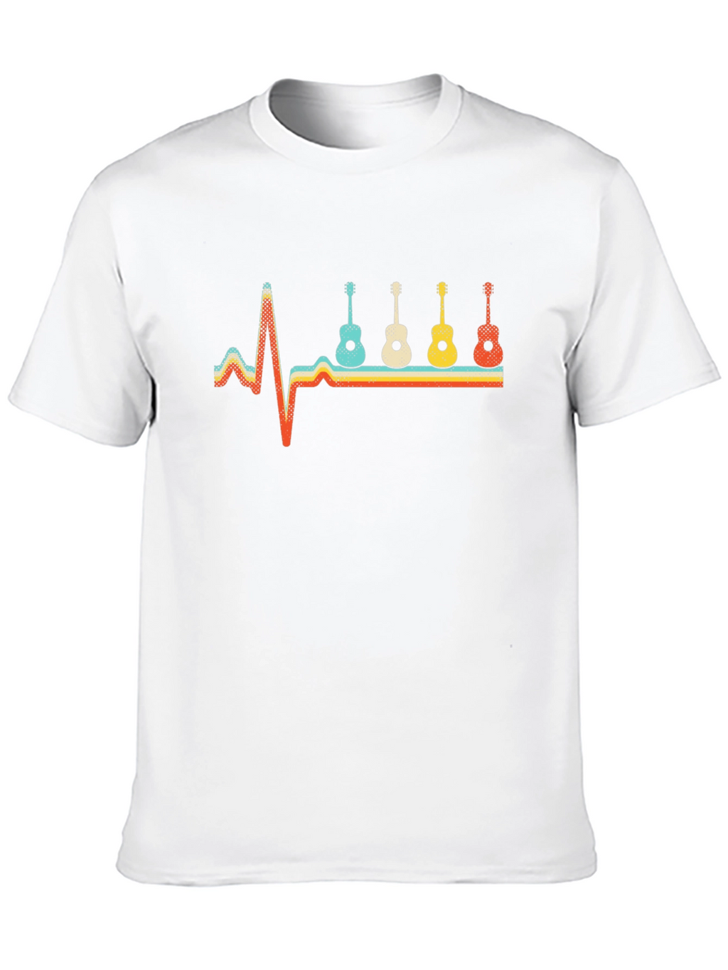 Guitar Heartbeat Graphic Tee - Music Lover Shirt