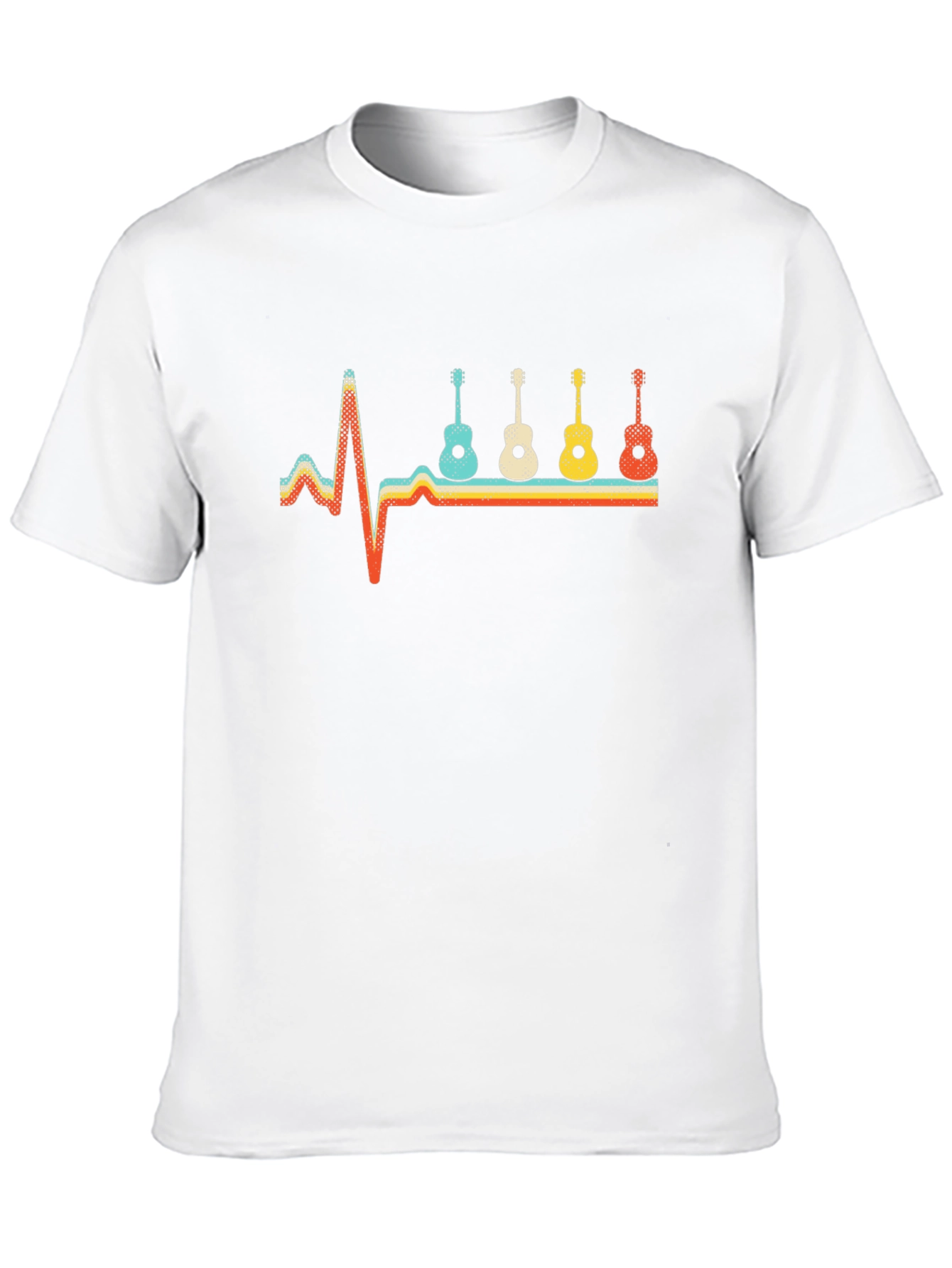 Guitar Heartbeat Graphic Tee - Music Lover Shirt