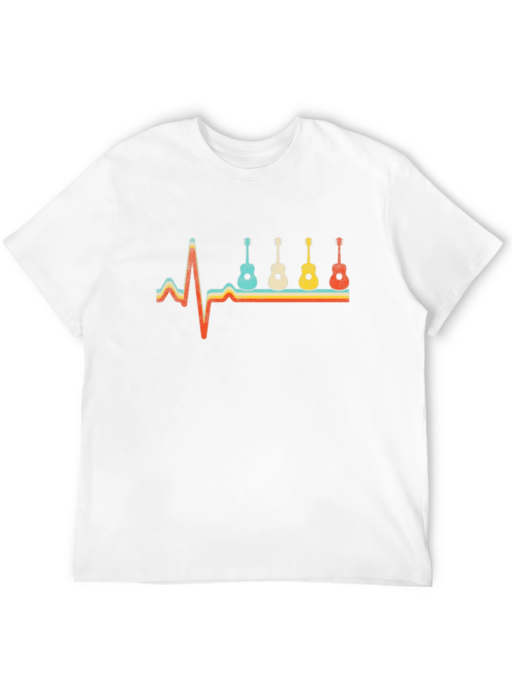 Guitar Heartbeat Graphic Tee - Music Lover Shirt