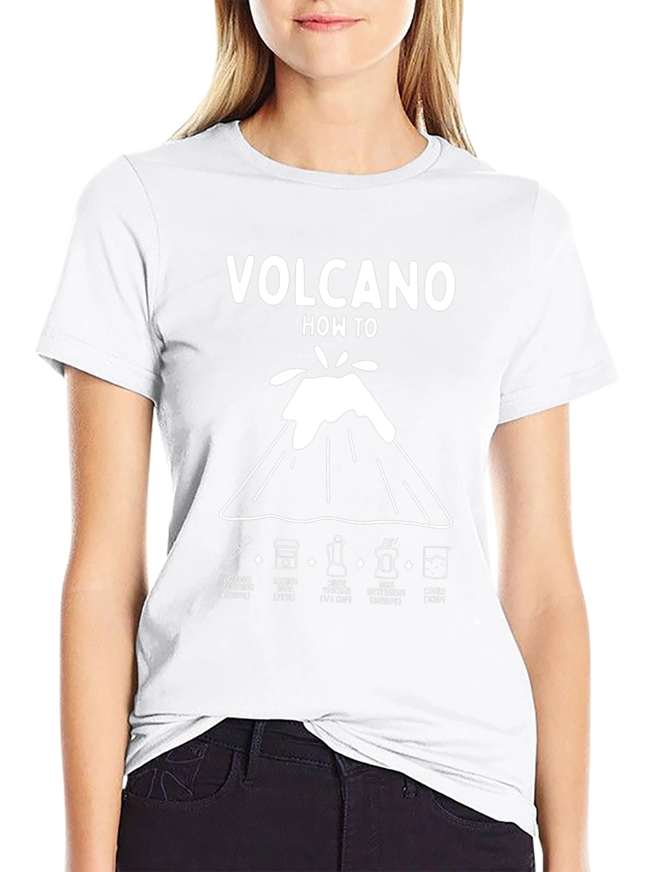 Volcano How-To Graphic T-Shirt Science Tee
