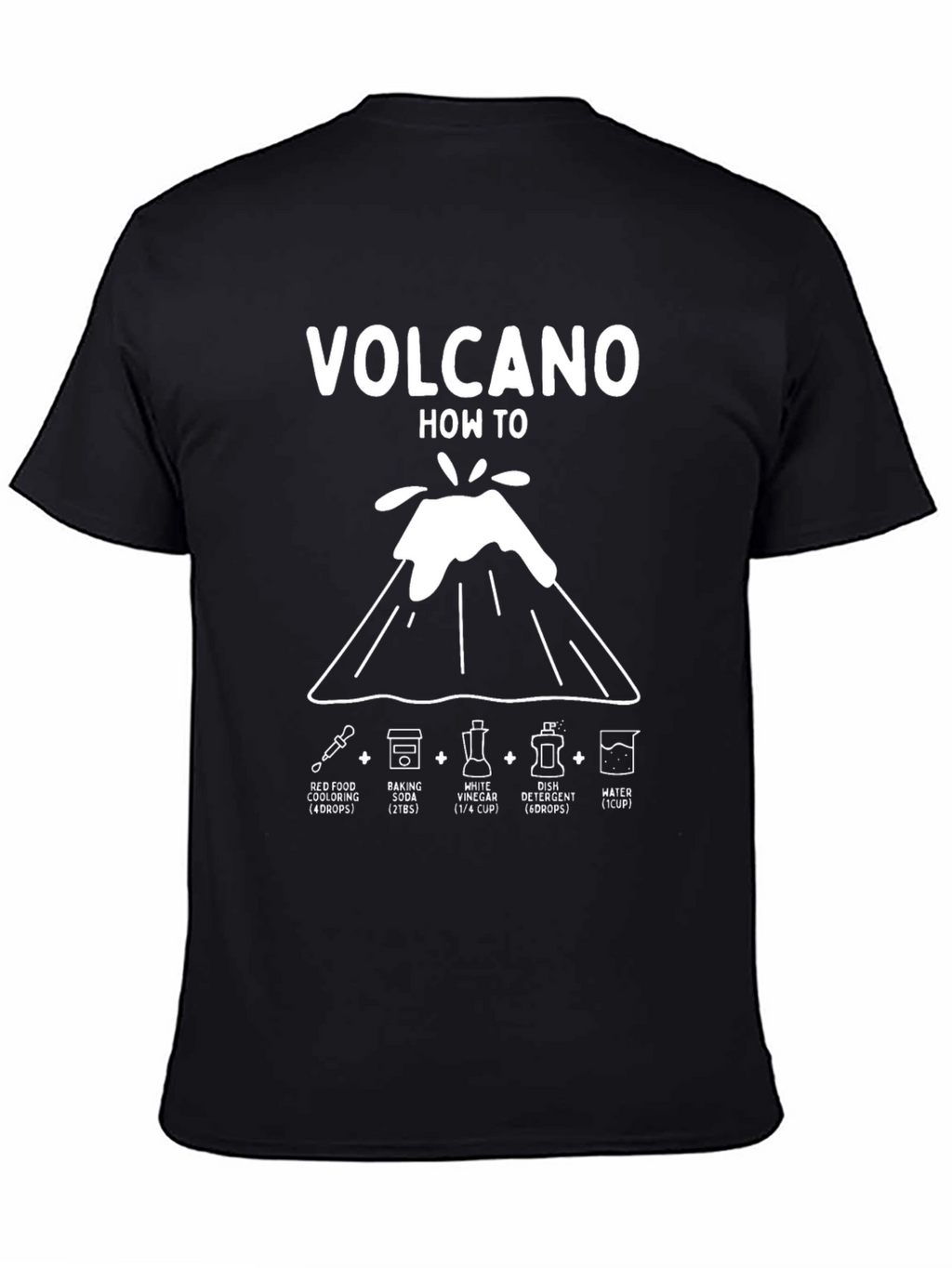 Volcano How-To Graphic T-Shirt Science Tee