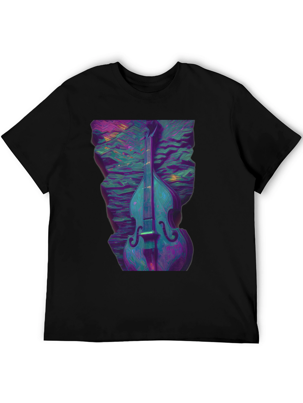 Abstract Double Bass T-Shirt - Musical Art Tee