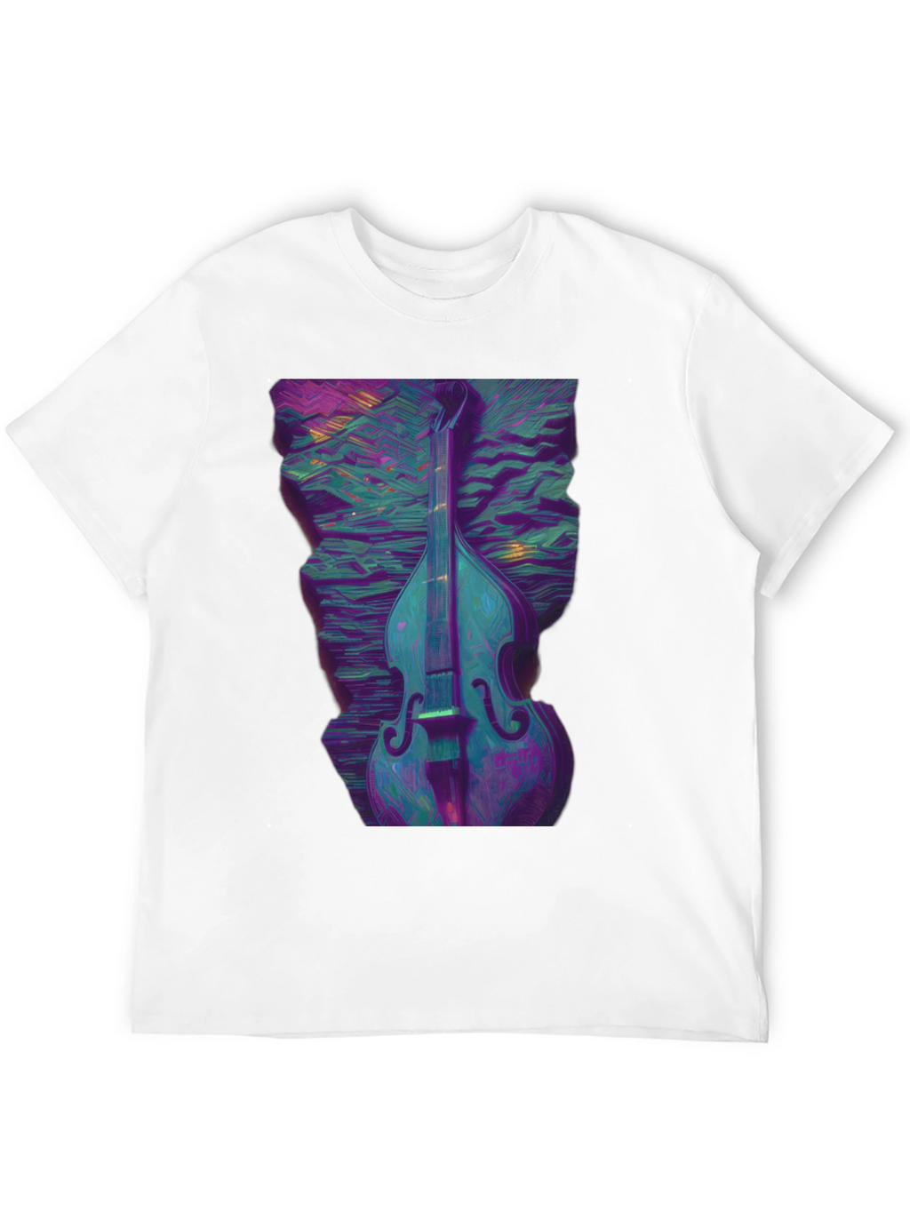 Abstract Double Bass T-Shirt - Musical Art Tee