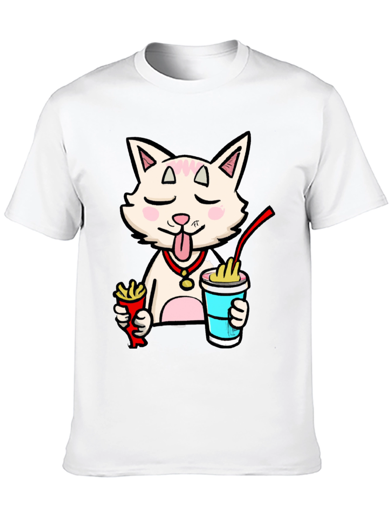 Funny Cat Ramen T-Shirt - Black