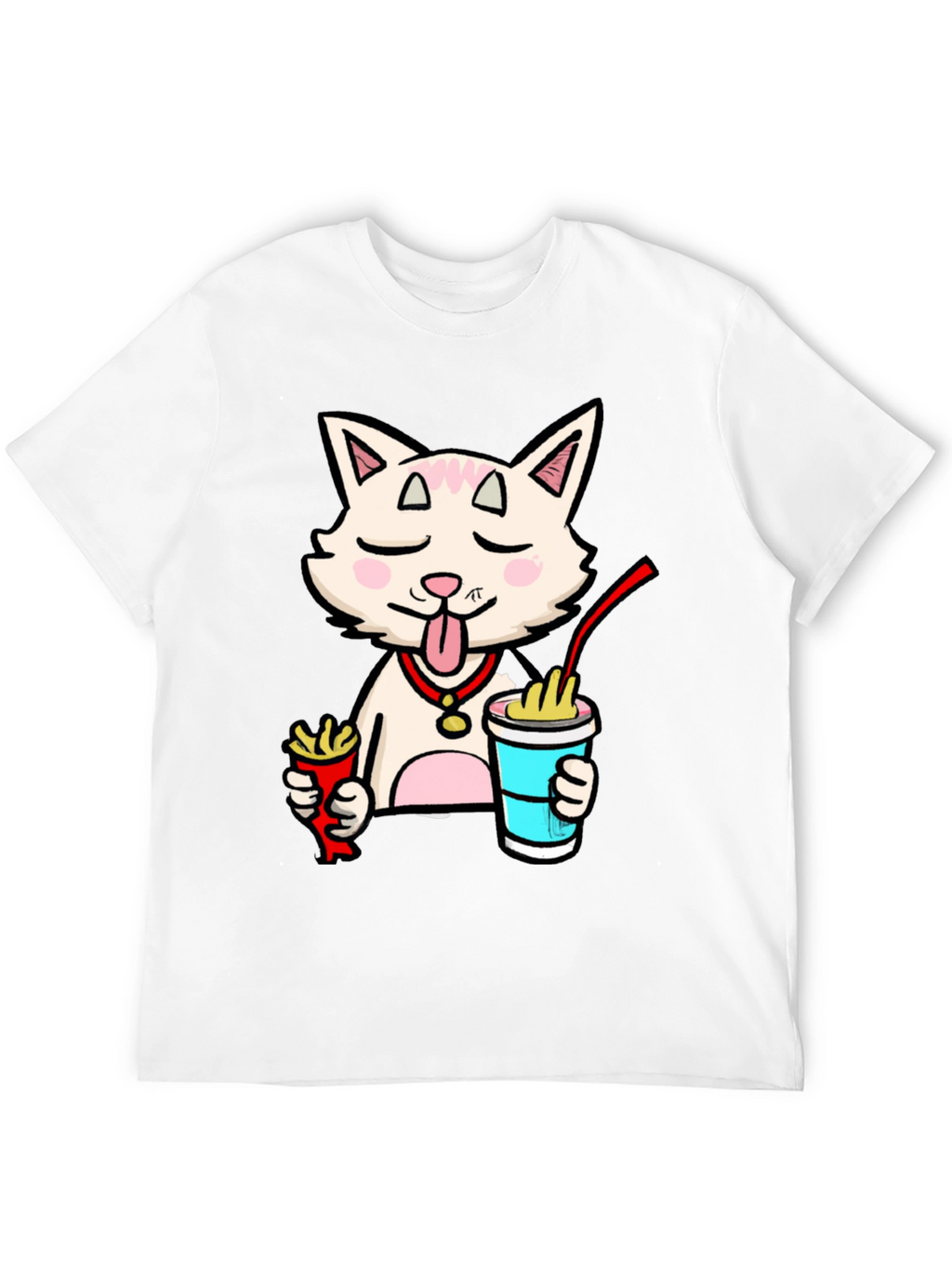 Funny Cat Ramen T-Shirt - Black