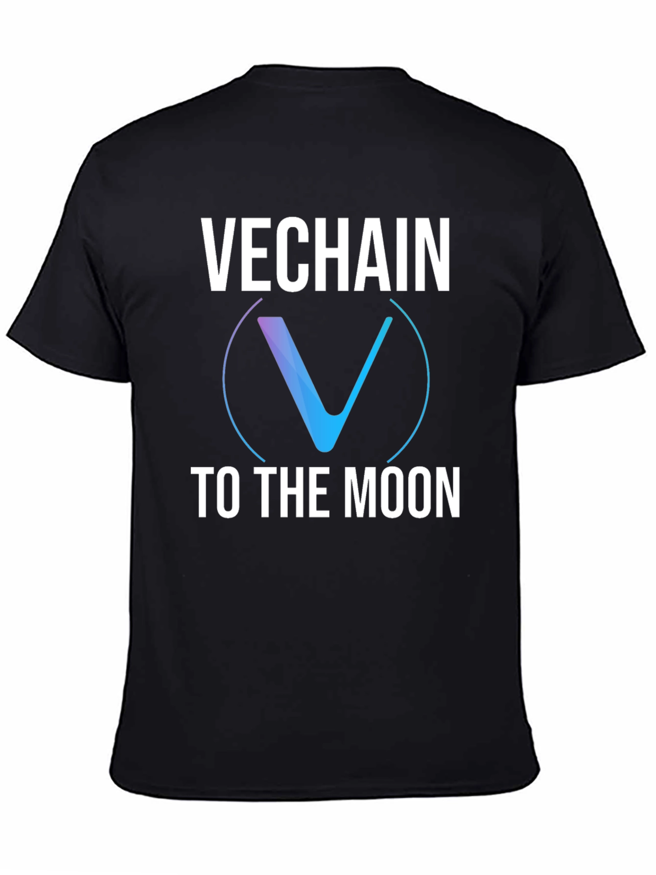 VeChain to the Moon Black Graphic T-Shirt