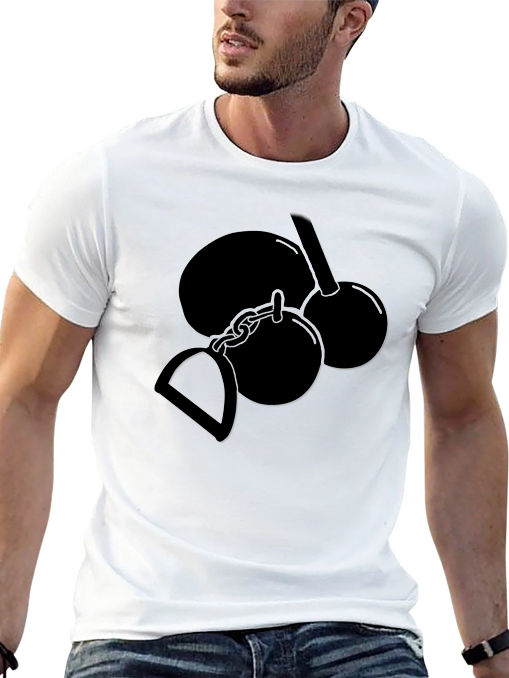 Novelty Gag Gift T-Shirt - Ball and Chain Design
