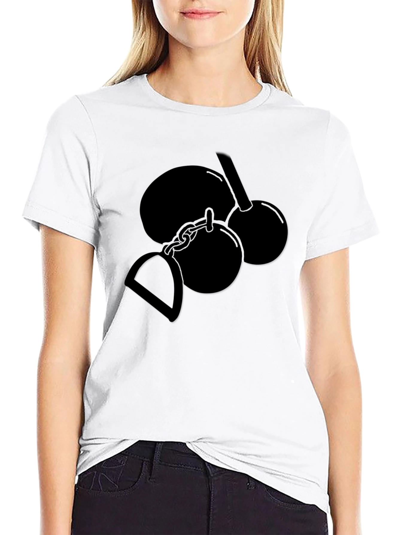 Novelty Gag Gift T-Shirt - Ball and Chain Design
