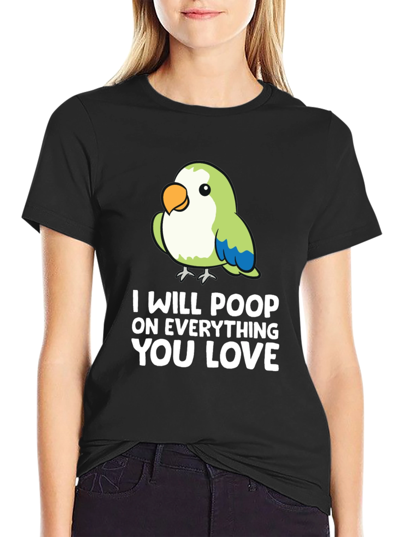 Funny Parrot T-Shirt - I Will Poop on Everything You Love